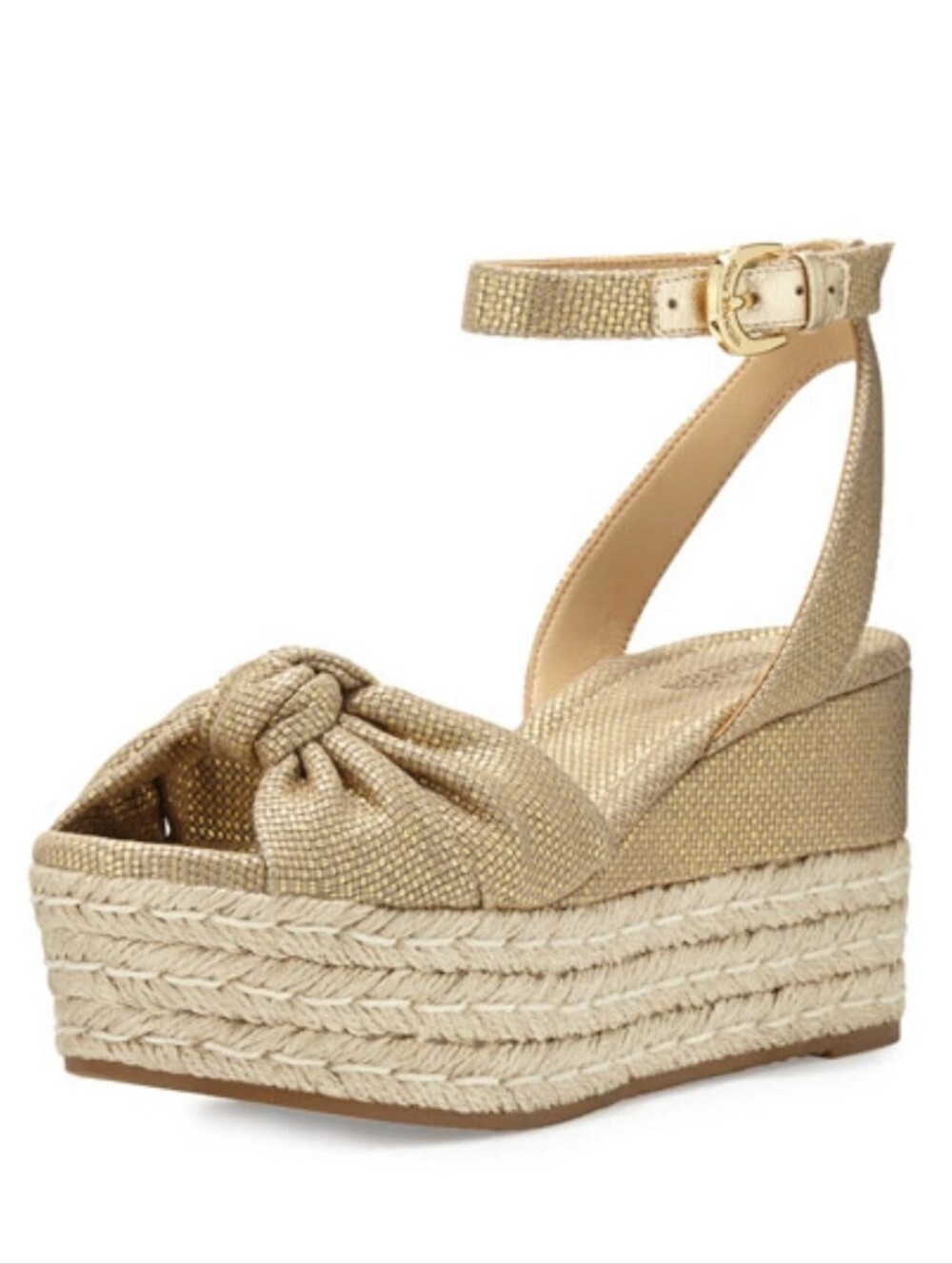 Michael Michael Kors Maxwell Espadrille Platform Mid Wedge Ankle Strap Sandals